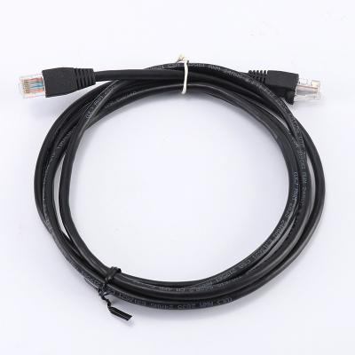 China Round Flat Rj45 Cat5e Patch Cord Ethernet Network Black Cable 5M for sale