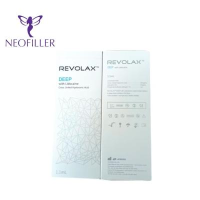 China Remoção de rugas 1,1 ml/caixa Preenchimento dérmico Revolax Injeções de ácido hidráulico profundo para o rosto à venda