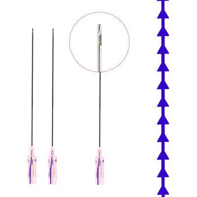 China 3d 4d 6d 19g Cog Pdo Smooth Threads Lift Nose Big V Line W L Type Needle for sale