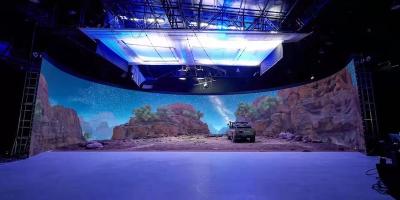 China Parede de vídeo de LED curvo em cores completa Solução AV de palco LED de parede à venda
