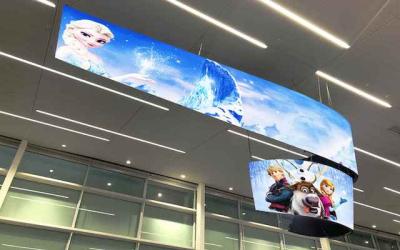 China Flexible Advertising LED Display Screen Curved Audiovisual Solutions for sale
