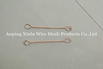 China Double Loop Tie Wire - Bundle Packaging 14cm Length Garden 1.2mm Soft Copper Coated 20GA BWG22 Binding Loop Tie Wire for sale