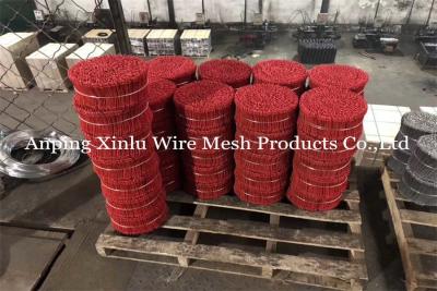 China Rojo 2 mm doble bucle de alambre de corbata de PVC recubierto 16 medidor 3 - 12 pulgadas de longitud para la unión en venta