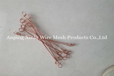 China Twin Loop Rebar Galvanized Baling Wire Copper Coated Anti Rust Double Loop Bar Tie Wire for sale
