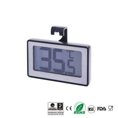China Black Fridge Freezer Alarm Thermometer , Digital Fridge Thermometer -22℉ - 122℉ for sale