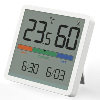 China Plastic Mini LCD Digital Temperature Humidity Meter Touch Sensitive Hygrometer for sale