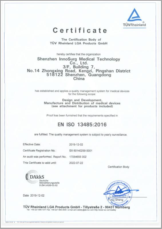 ISO 13485 - Surgsci Medical Ltd.