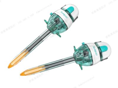 China 12mm Retractable Blade Tip Disposable Laparoscopic CE marked Bladed Trocar for sale