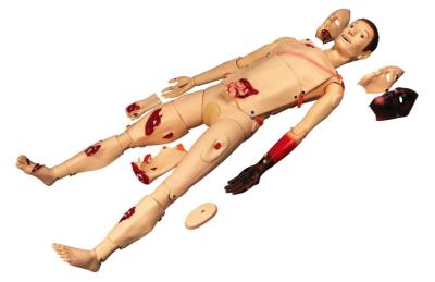 China Advanced Adult Full-body Male Trauma Nursing Manikin with 20 pcs Modules for sale