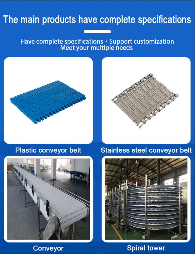 Plastic Roller Top Modular Conveyor Belt for Meat/Poultry Vegetables Packing
