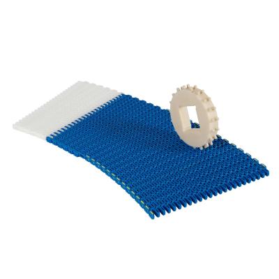 China                  Easy Cleaning Plastic Food Cross Belt Conveyor Modular Belt for Madagascar Processing              for sale