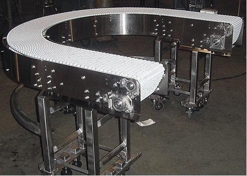 Quality Food Industry POM PP Belt Curve Modular Belt Conveyor Mesh Conveyor for sale