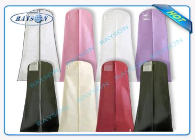 China Eco Friendly Non Wove Fabric Bags , Suit Garment Bag Recyclable With Zipper for sale
