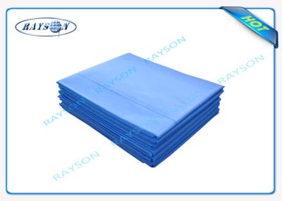 China 100% Virgin Polypropylene Blue Disposable Bed Sheet For Hospital for sale