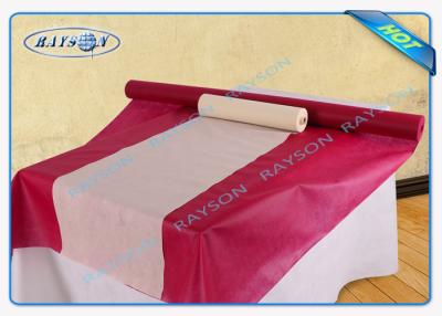 China Pre Cut Pp Non Woven Tablecloth 50gram Rolled Packed By Heat Shrink Film for sale