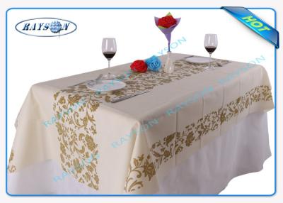 China Different Design 38gsm Non Woven Disposable Tablecloth For Canteen Use for sale