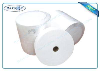 China Tela não tecida hidrófila dos PP Spunbond da cor branca para a higiene/produtos do tecido à venda