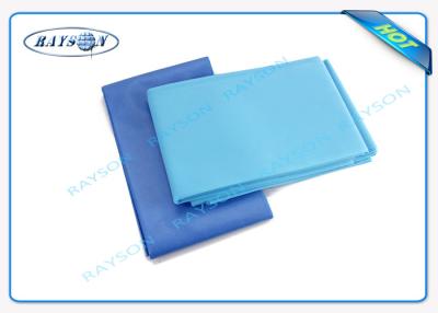 China Hydrohobic Spun Bonded Non Woven Disposable Bed Sheet With Pe Film For Patient for sale