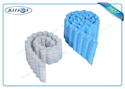 Chine Couleur bleue blanche matérielle du textile tissé 65gram des meubles pp Spunbond non à vendre