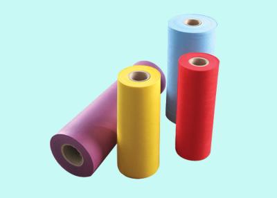 China Recicl materiais Waterproofing não tecidos coloridos de Rolls da tela dos PP Spunbond à venda