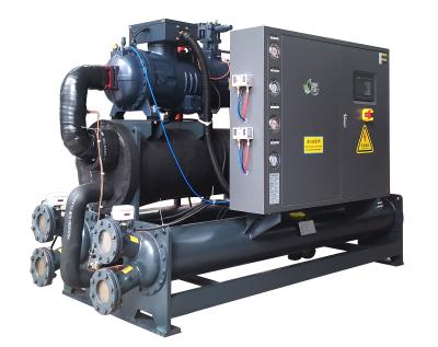 China 60hp Industrial Water Cooled Chiller Integrated System Semi Hermetic Screw Type for sale