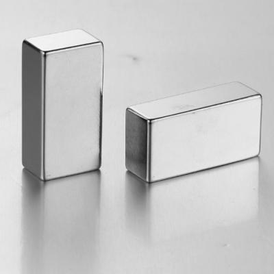 China Block 40X40X20mm N52 Neodymium Permanent Magnets Silver Color for sale
