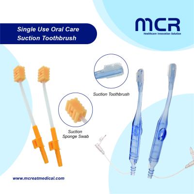 Китай Medical Grade Disposable Dental Sponge Oral Toothbrush With Suction For Mouth Cleaning продается