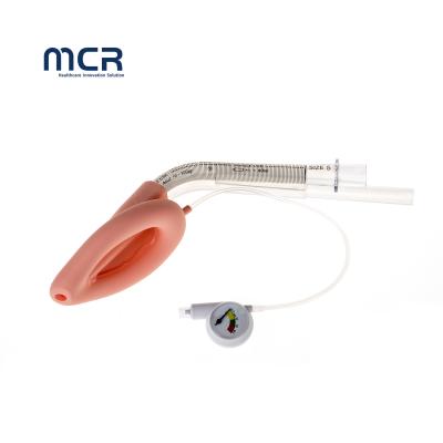 China Disposable Medical Anesthesia Silicone PVC Double Lumen Curved Laryngeal Mask for sale