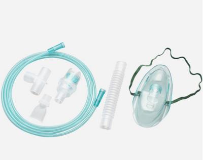 China 6cc 8 L/Min Nebulizer Mask Set Disposable Medical Device Oxygen Mask with Corrugated Tube for sale
