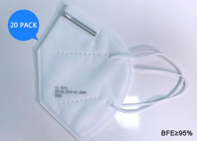 China High Efficiency Filtration KN95 Disposable Face Mask / FFP2 Respirator Facial Mask for sale