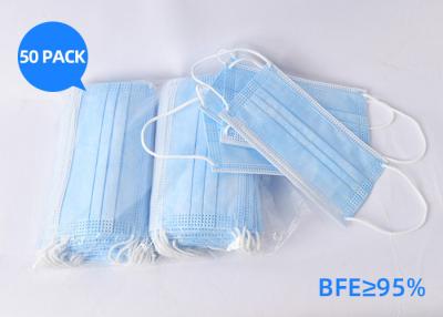 China Personal Antibacterial Disposable Earloop Face Mask With CE FAD Certification for sale