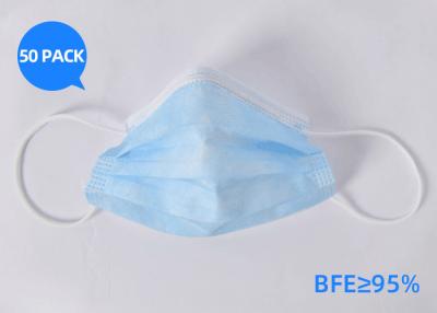 China Anti Bacteria Disposable Non Woven Face Mask With Elastic Ear Loop 3 Ply Face Mask for sale