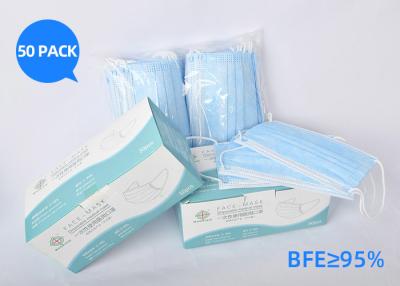 China Anti Dust 175*95mm Latex Free 3 Ply Non Woven Face Mask With ISO CE Certification for sale
