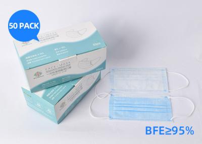 China CE FDA Approved Non Woven Face Mask Skin Friendly 3 Ply Protection Mask for sale
