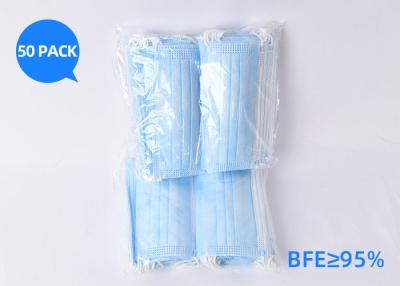 China White Blue Surgical Disposable Non Woven Face Mask 3 Ply Dust Mask Anti Dust for sale