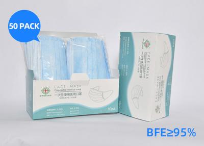China Breathable Protective 3 Ply Surgical Face Mask Disposable Latex Free for sale