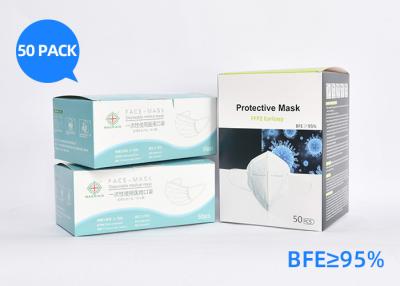 China Personal Care Protective Face Mask Three Layer With Elastic Ear Loop for sale