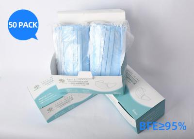 China Não - algodão tecido máscara protetora cirúrgica 17.5x9.5cm respirável de 3 dobras à venda