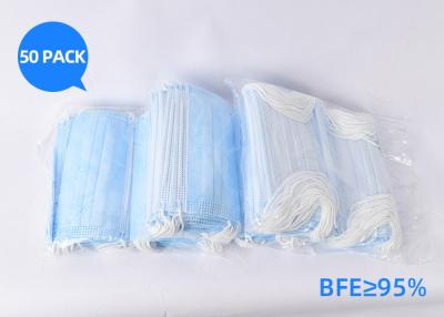 Chine Earloop chirurgical bleu le masque protecteur 3 plis une fois pour le soin personnel à vendre