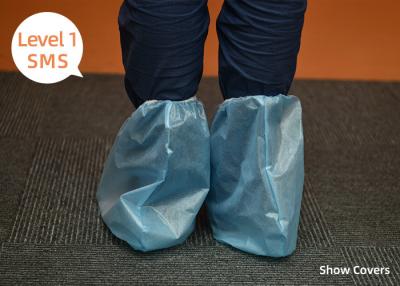 中国 青い屋内は非非編まれた生地の使い捨て可能なブーツの靴を入れるために覆う 販売のため