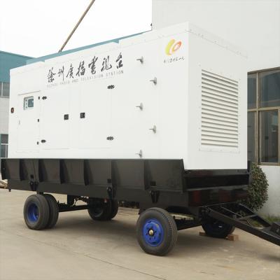 China Reboque prático  diesel gerador conjunto de fase única 500KVA 400KW à venda