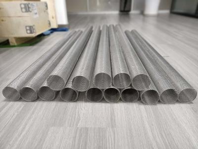 China Filter Tube Stainless Steel Spiral Welded 304 SS Round Pipe Perforated Tube Porous Metal Mesh Screens Tube for sale