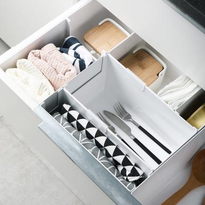 China Drawer organizer box plastic drawer organizer underwear storage container for sale