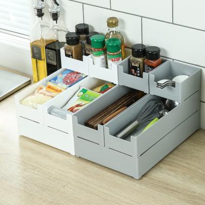 China 30x10cm Plastic Organizer Box With Dividers Adjustable Compartments for sale