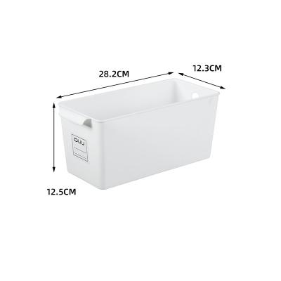 China Plastic  box sundries storage basket useful bin with label for sale