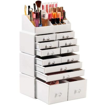 China 16In Extra Large Acrylic Makeup Organizer Acrylic Makeup Storage Drawers for sale