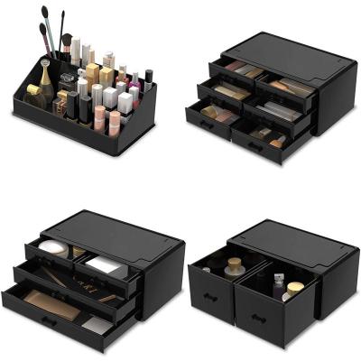 China PS Black Acrylic Makeup Organizer H40CM Lipstick Organizers for sale
