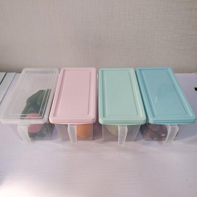 China 3L 5L 6L Stackable Storage Bins With Handles For Freezer Kitchen for sale
