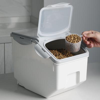 China 10KG 15KG Cat Food Storage Container 15 Lbs Dog Food Bin for sale