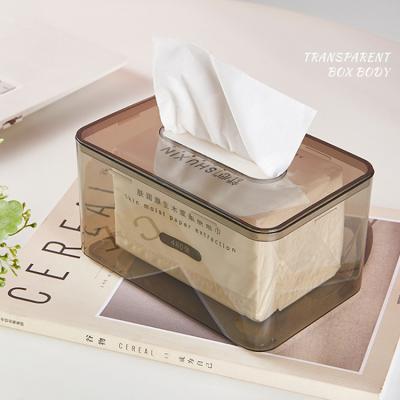 China Organización de acrílico clara de la cubierta de caja del tejido del tenedor claro de Kleenex del rectángulo en venta